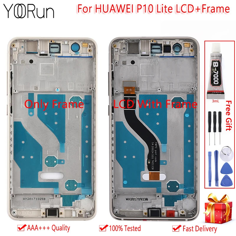 5," ЖК-модуль для Huawei P10 Lite ЖК-дисплей с сенсорным экраном дигитайзер сборка бесплатные инструменты для Huawei NOVA Lite дисплей