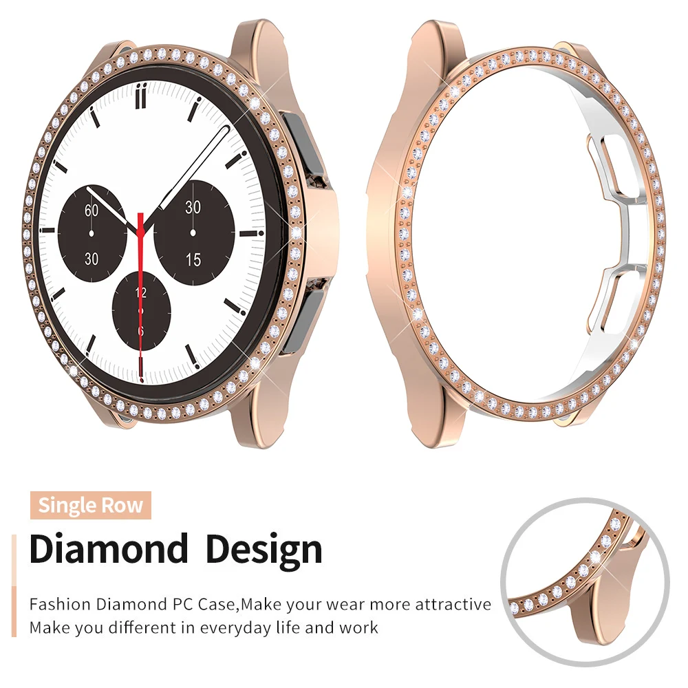 Lightweight Hollow Diamond PC Case for Samsung Galaxy Watch 5 4 Cover 40mm 44mm Watch4 Classic 42mm 46mm Women Protective Bumper
