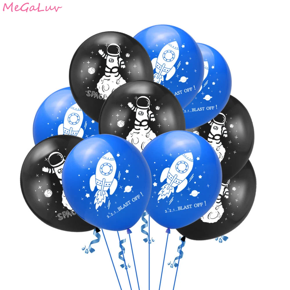 

10Pcs 12 Inch Universe Outer Space Party Astronaut Balloons Party Kids Birthday Party Favors Happy Birthday Baloon Helium Globos