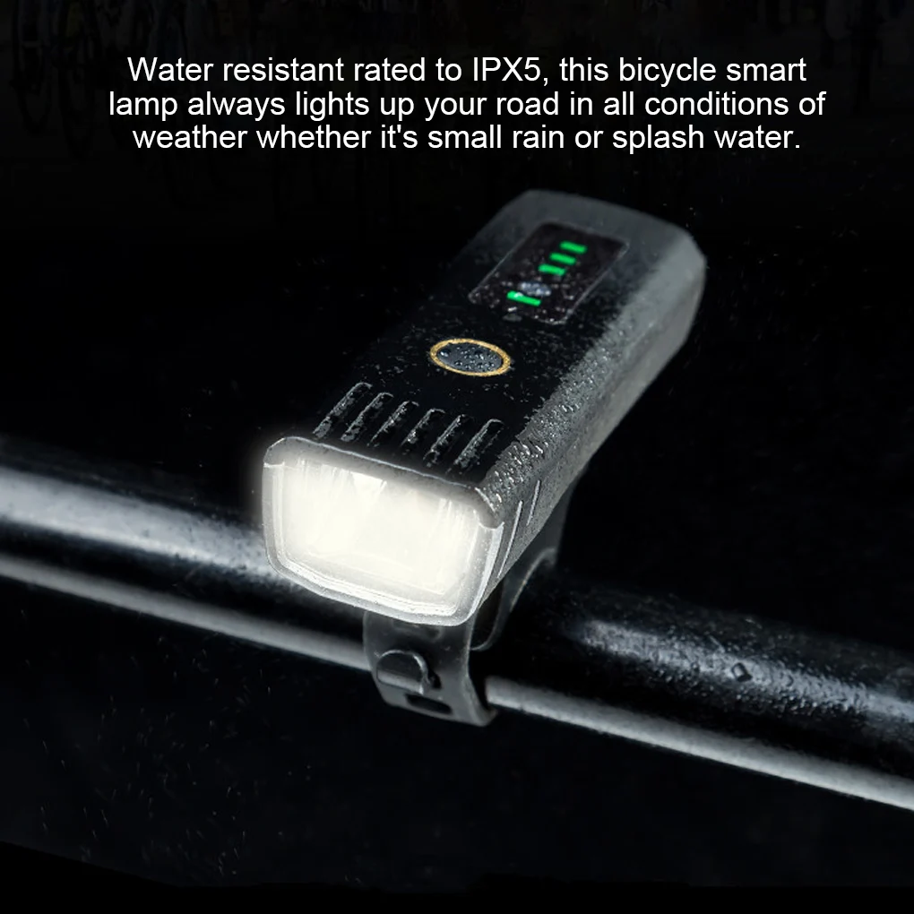 

Bicycle Light USB Rechargeable LED Intelligent Cycling Warning Lamp 250 Lumens Bicycle Safety Smart HeadLight Flashlight