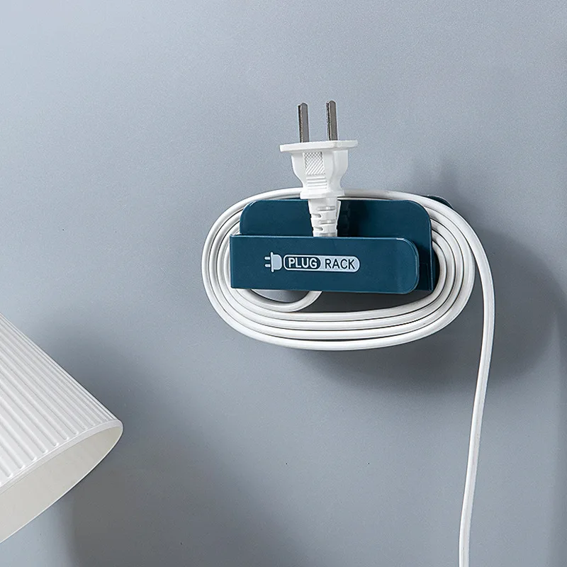 

Free Punching Power Cord Plug Hook Key Holder Phone Charging Stand Rack Cordable Power Plug Storage