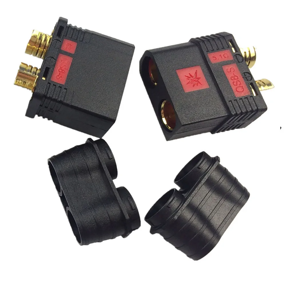 Conector de bater&iacute;a resistente de QS8-S, conector dorado antichispa, enchufe grande de alimentaci&oacute;n para protecci&oacute;n de plantas, modelo de coche teledirigido, 2/5 pares-1