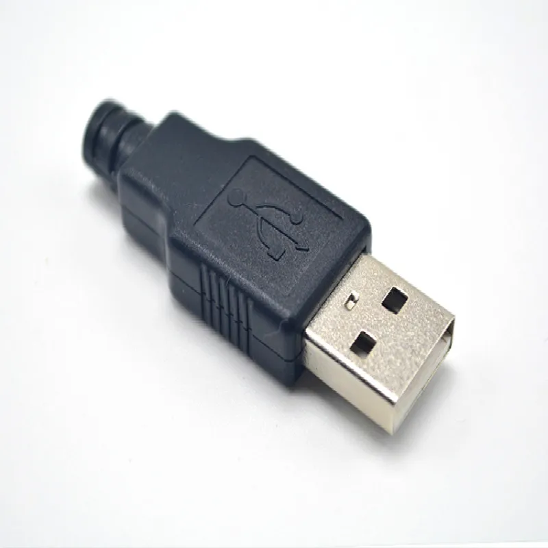 5 шт. 4 контактный разъем USB Type A папа с черной пластиковой крышкой|Соединители| |