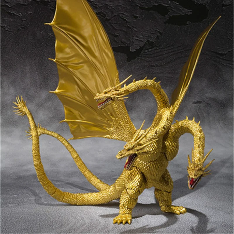 

Bandai 30cm Anime Model Godzilla King Ghidorah Special Color Version Action Figure Movable Hand-run Childrens Toy Decoration