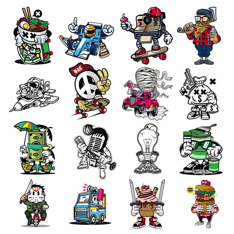 

Ironing Kawaii Hamburger Robot Patches Iron On Heat Transfer For Clothes DIY Applique Space Planet Patch For Kids Vinyl Stickers