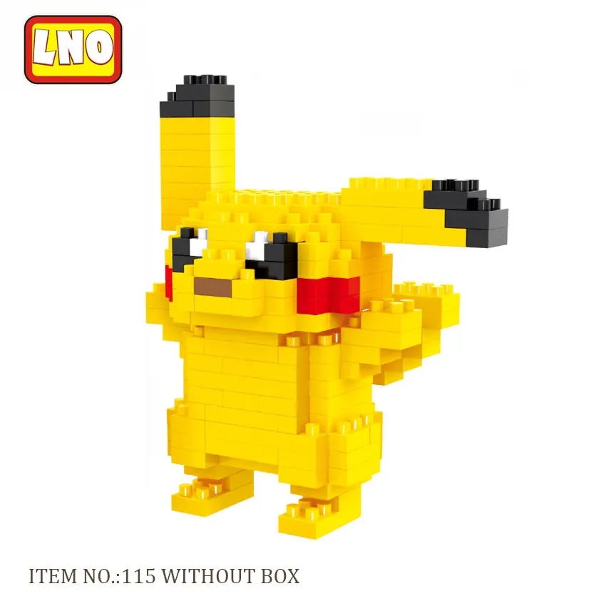 115 without box 76 Модель персонажа, строительные блоки, наборы, мини-блоки, Аниме фигурки, 3D Пикачу, Jigglypuff, развивающие игрушки для детей, без коробки - Цвет: 115 without box