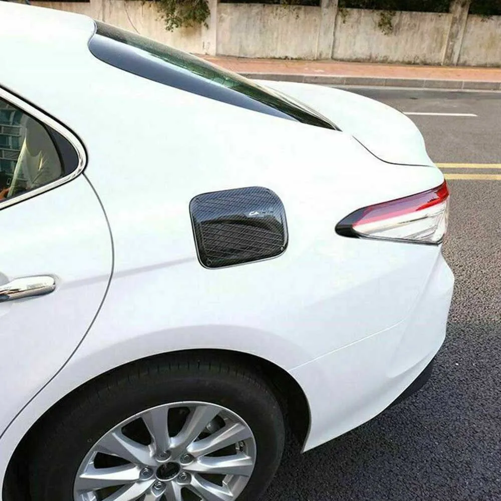

Чехол из углеродного волокна для топливного бака Toyota 18-21 Camry, декоративная наклейка для автомобилей, деталей и аксессуаров, жесткий АБС-плас...