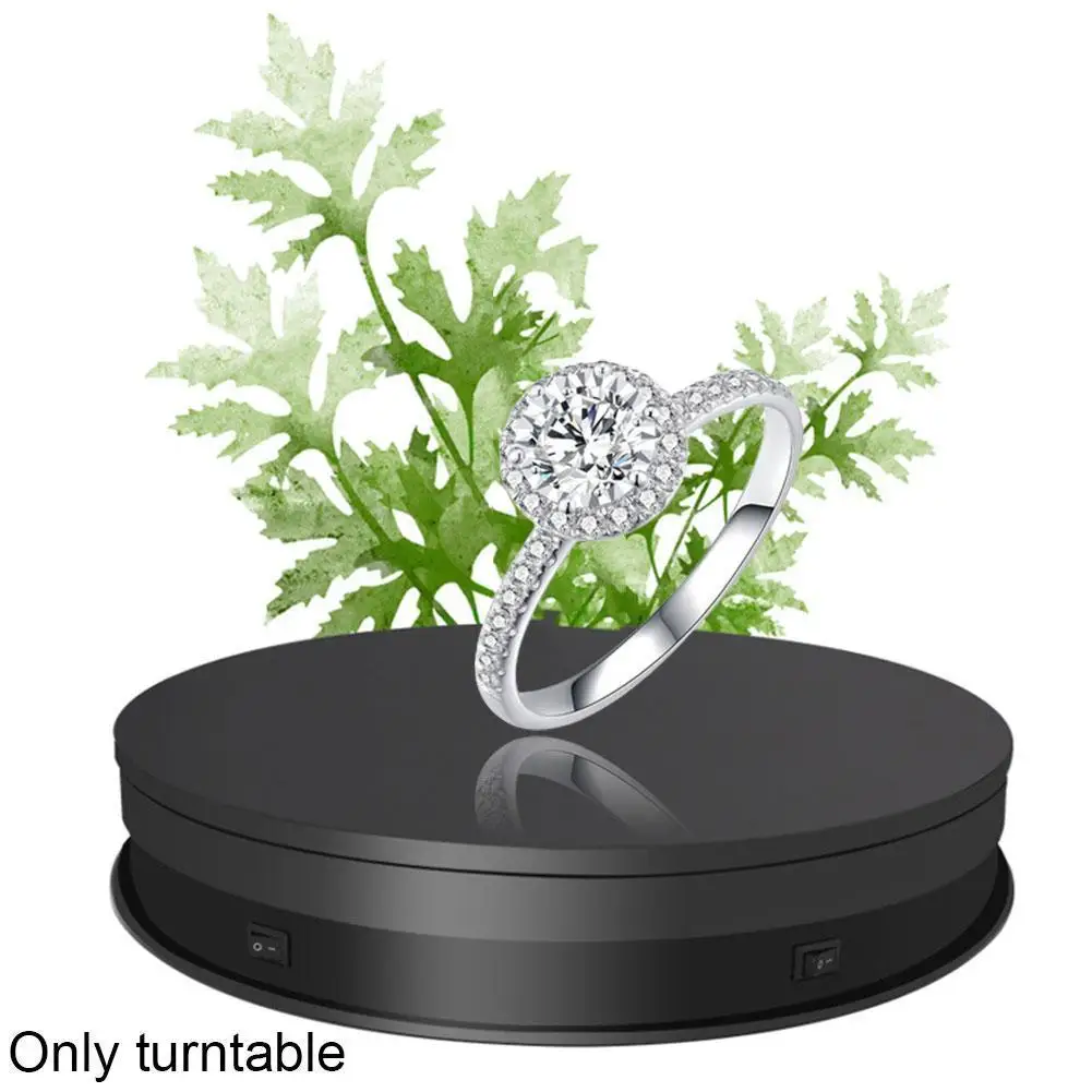 

360 Degree Rotating LED Jewelry Photo Shooting Station Live Electric Luminous Silent Turntable Model-display Photogr G8S8