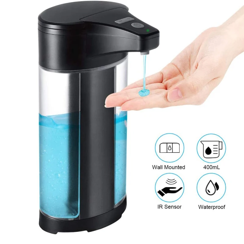 

400ml Automatic Soap Dispenser Touchless Auto Hand Sanitizer Dispenser Infrared Soap Dispenser Touchless With Waterproof Base