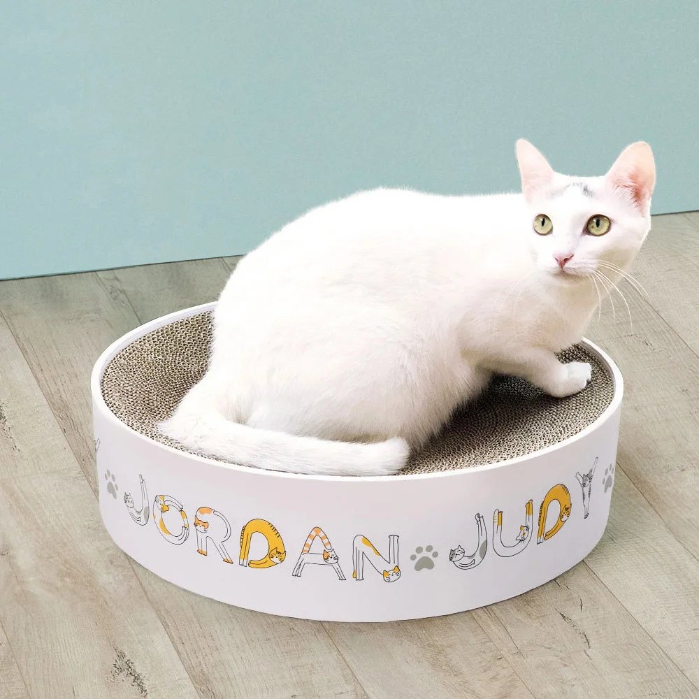 

Rounded Cat Scratcher Pets Products Board Pet Cat Corrugated Paper Scratching Supplies Cat Toy Climbing Frame Scraper Mat Pet To