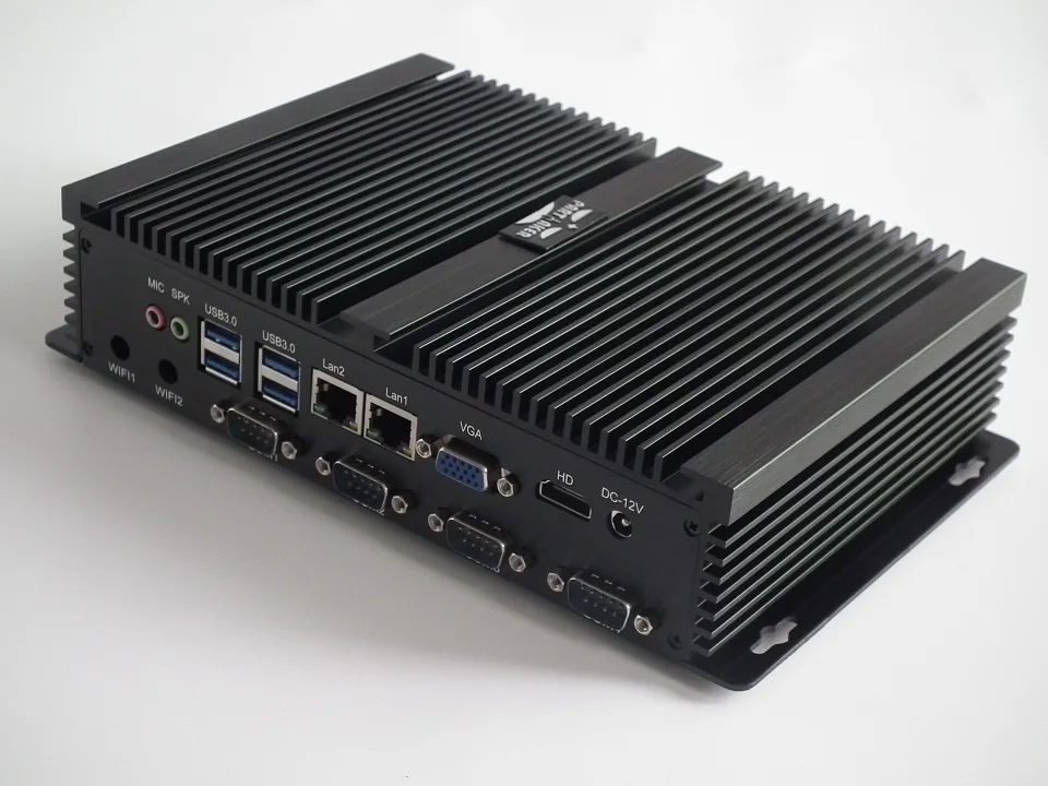 Безвентиляторный usb 3.0 промышленных с двойной гигабитный lan 4 com hdmi автоматической загрузки intel celeron c1037u 1.8g 4g барана 16g ssd windows linux