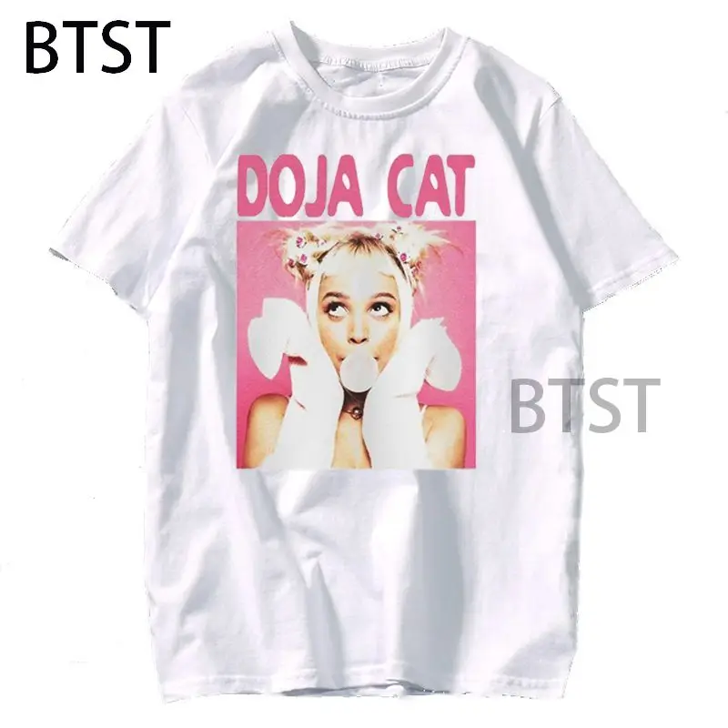 

Doja Cat новейшая забавная футболка для женщин короткий рукав круглый вырез Футболка Мужская мода футболки белая рубашка Большой размер Одежд...