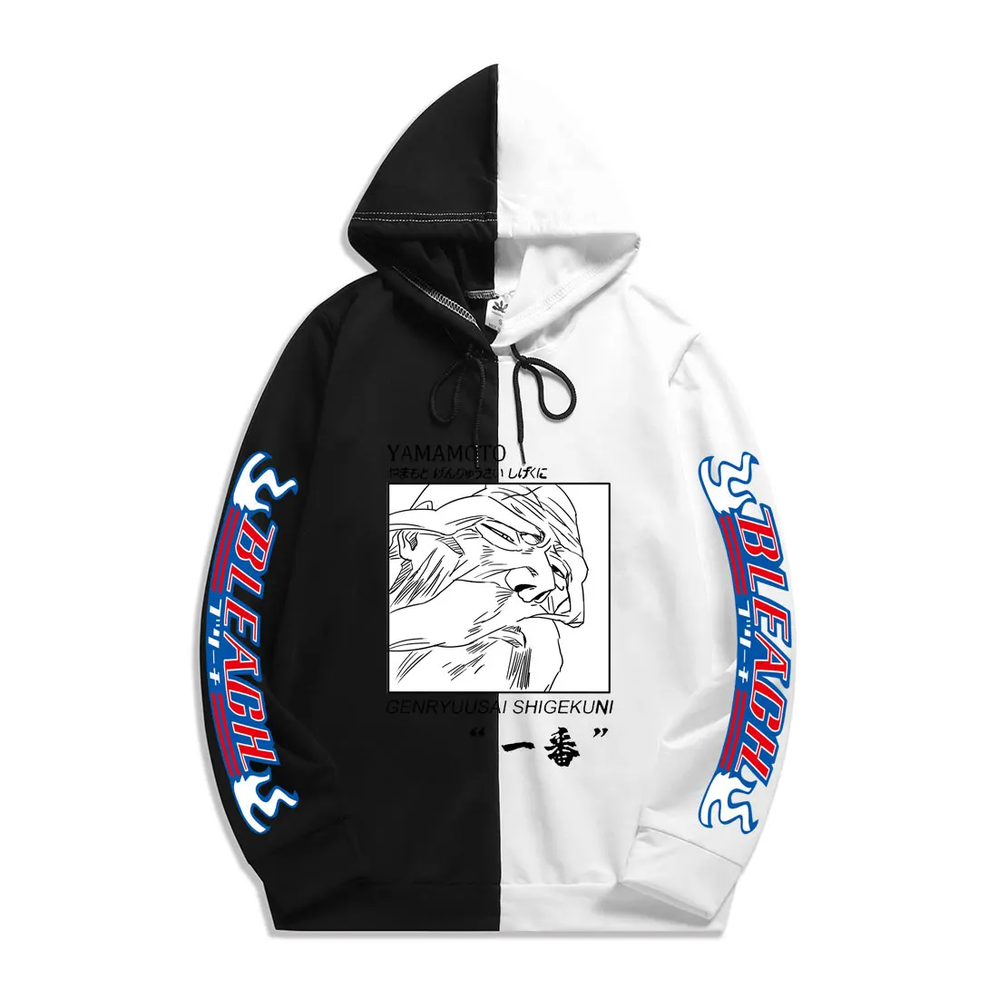 

New Design Popular Autumn Summer Anime BLEACH Men Sportswear Hoodie Print Patchwork Thin Soft Hoodies Sweatshirt Tops