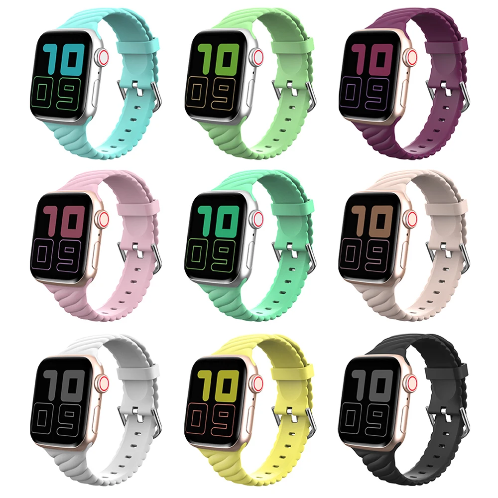 

Тонкий спортивный ремешок для часов Apple Watch 40 мм 38 мм, ремешок для часов iWatch серии 1 2 3 4 5 6 SE, женский браслет, ремешок для наручных часов