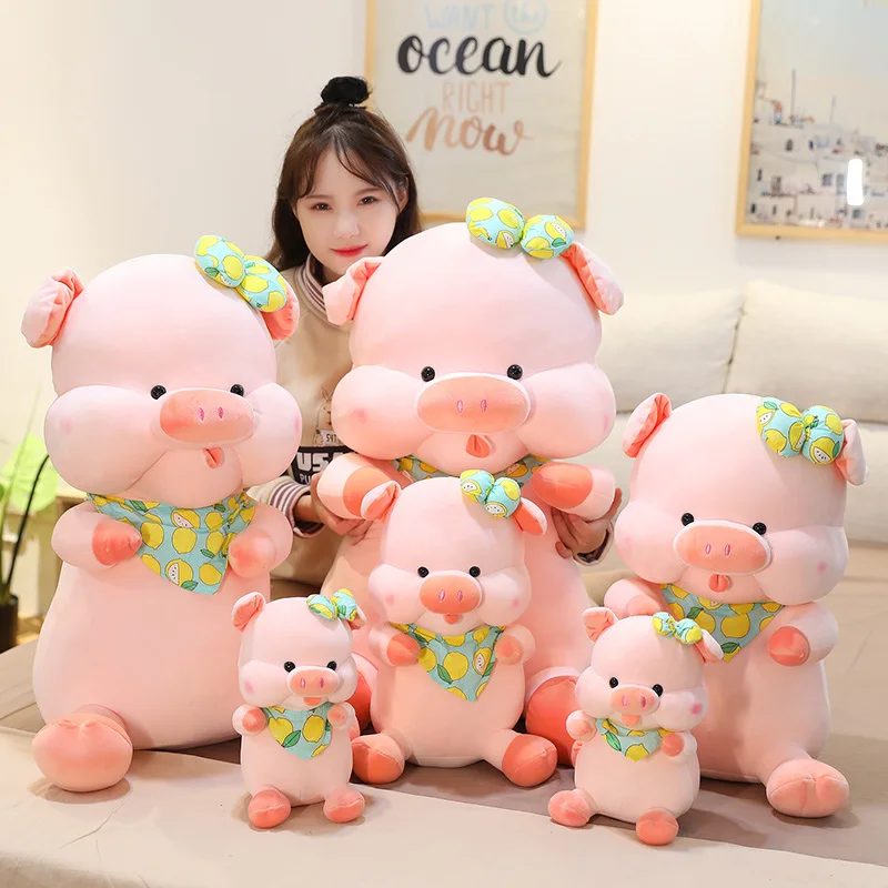 

Kawaii Bow Fat Pig Plush Toys Animal Stuffed Toys Children's Toys Baby Comfort Toys Girls Gifts Home Decoration