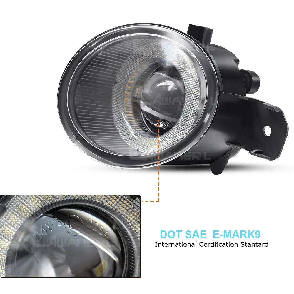 Фото 2 светодиодных противотуманных фар в сборе для Nissan Altima Coupe 2007-2013 30 Вт, передний бампер автомобиля, ангельские глазки, DRL, дневные ходовые огни 8000LM 12 В №3