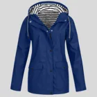 Женская однотонная ветрозащитная дождевая куртка с капюшоном, размеры до 5xl