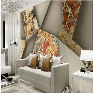 3d stereoscopic wallpaper abstract geometric 3d stereo background wall 3d murals wallpaper for living room free global shipping