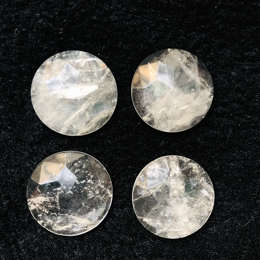 Акция! 1 шт. 100% натуральный прозрачный кварц Хрустальная бусина кабошон 29 мм