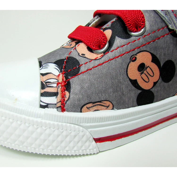 Модная Джинсовая парусиновая обувь с Минни и Микки Маус для маленьких мальчиков