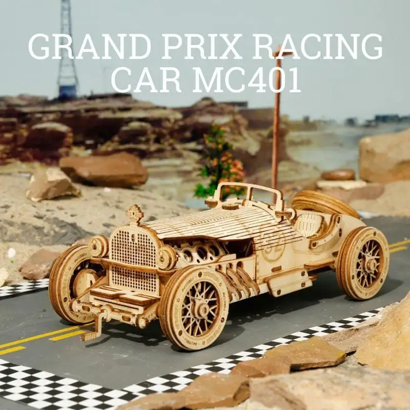 Деревянные модели автомобилей ручной работы игрушки 3D механическая модель