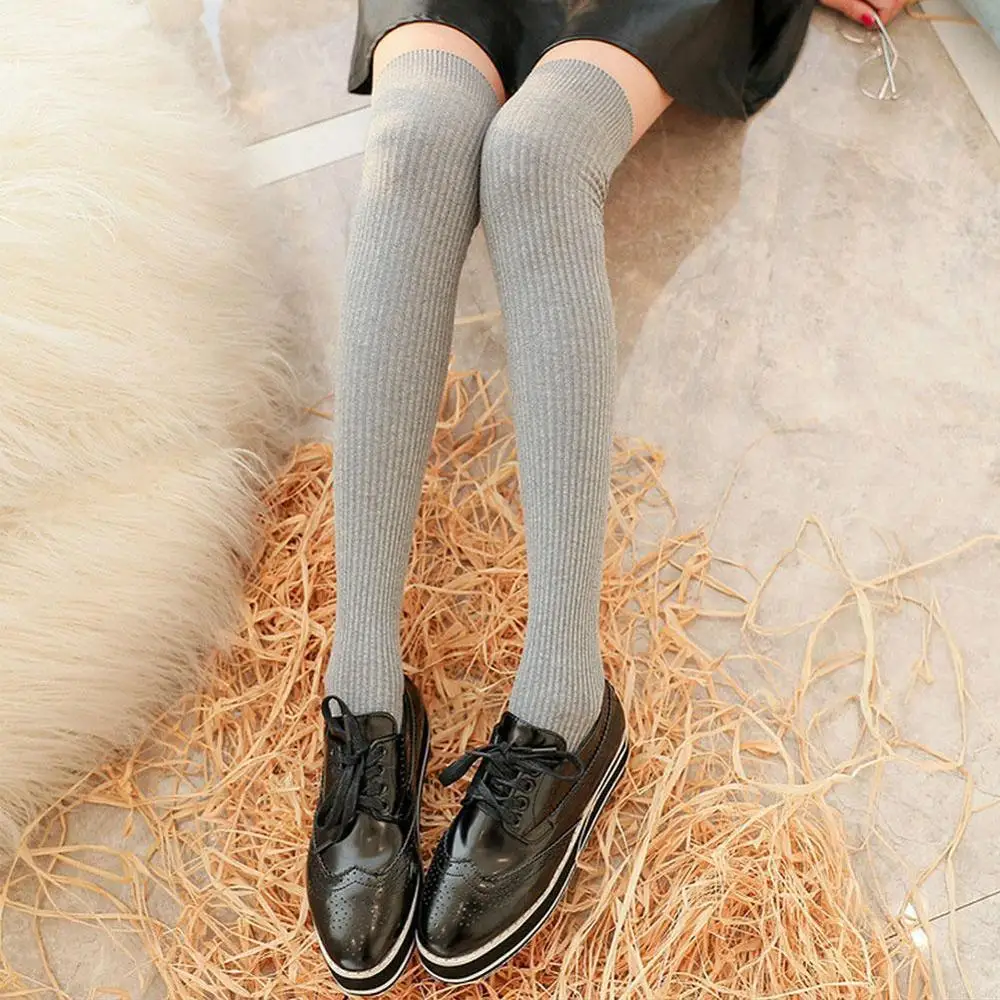 Сексуальные женские чулки гетры полосатые длинные носки до бедра эротические