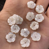 natural shell beads mother of pearl flower shaped loose bead for jewelry making bracelet earring handiwork sewing accessory