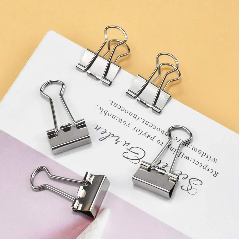 

500PCS Office Stationery Set Drawing Pins Paper Clips Push Pins Binder Clips Bulldog Clips with Push Pins Clips