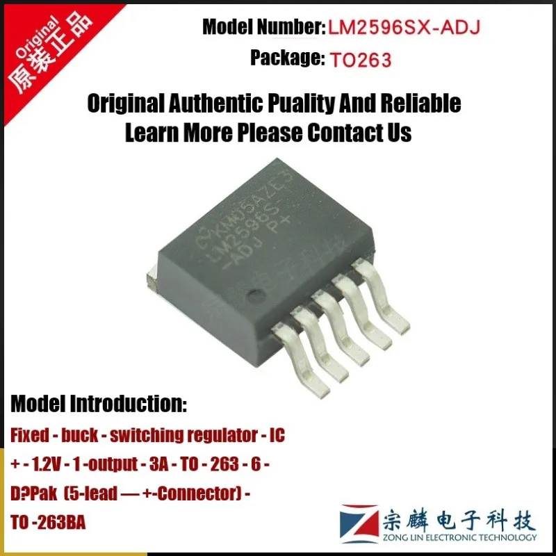 

10Pcs/Lot Original Authentic LM2596SX-ADJ TO263 LM2596S-ADJ DC-DC Chip Brand New Spot 2596SX-ADJ 2596SX