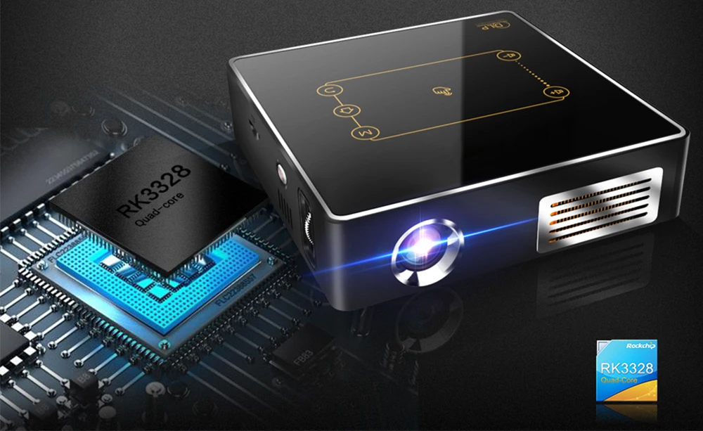 Алстон C9 плюс 4K Портативный мини-dlp проектор Android 7,1 Wi-Fi Bluetooth умная сенсорная панель проектор LED Главная Кино Бимер