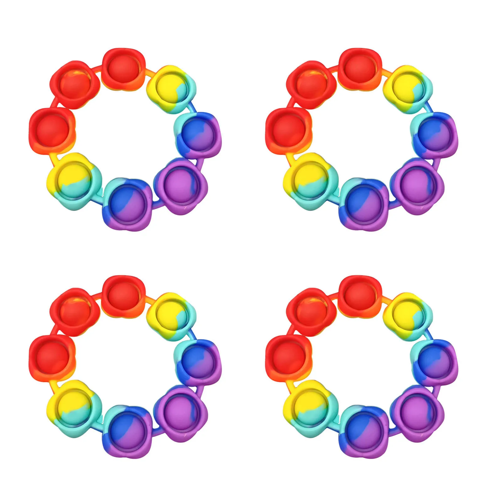 

Popspits Fidget Toy Antistress Enfant Adult Push Bubble Fidget Dimple Bracelet Pressure Plate Toys Jouet Stress Enfant Поп Ит