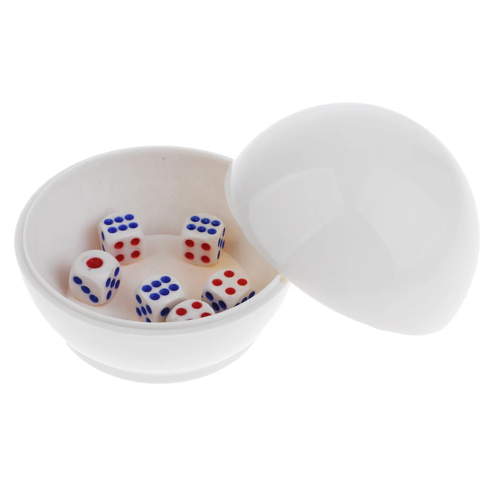 Игральные кости гадать игровой набор шаровидные кружка шейкер с 6pc Цифровой