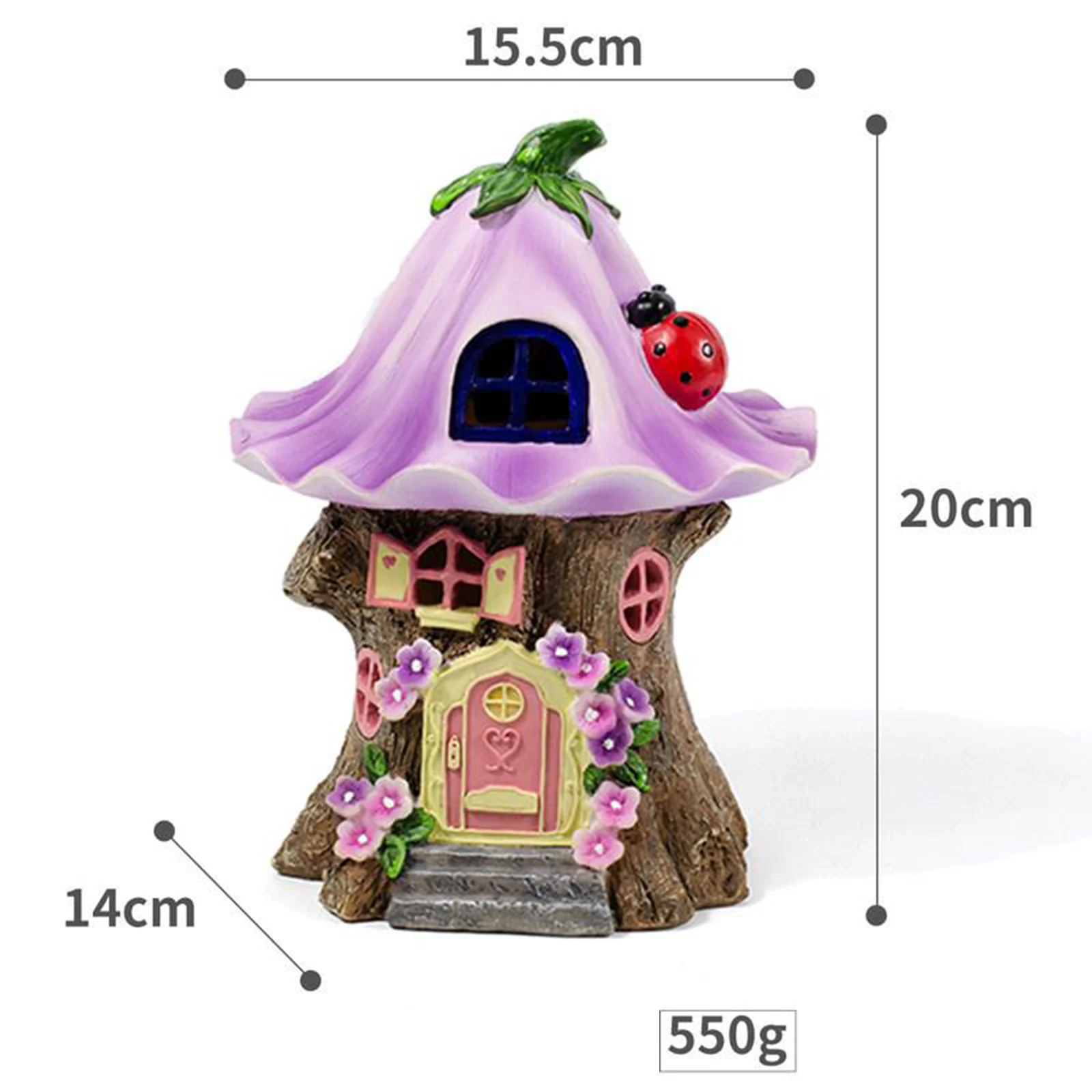 

Outdoor Decor LED Garden Solar Light Craft Miniature Fairy House Solar Powered Lamp Outdoor Decoration Led Light Yard Walkway
