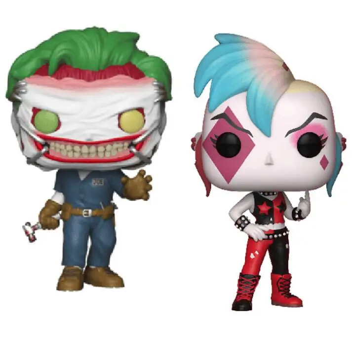 

DC Suicide Squad Joker & Harley Quinn Death of Family Punk Ver. Figure Collection Vinyl Doll Model Toys