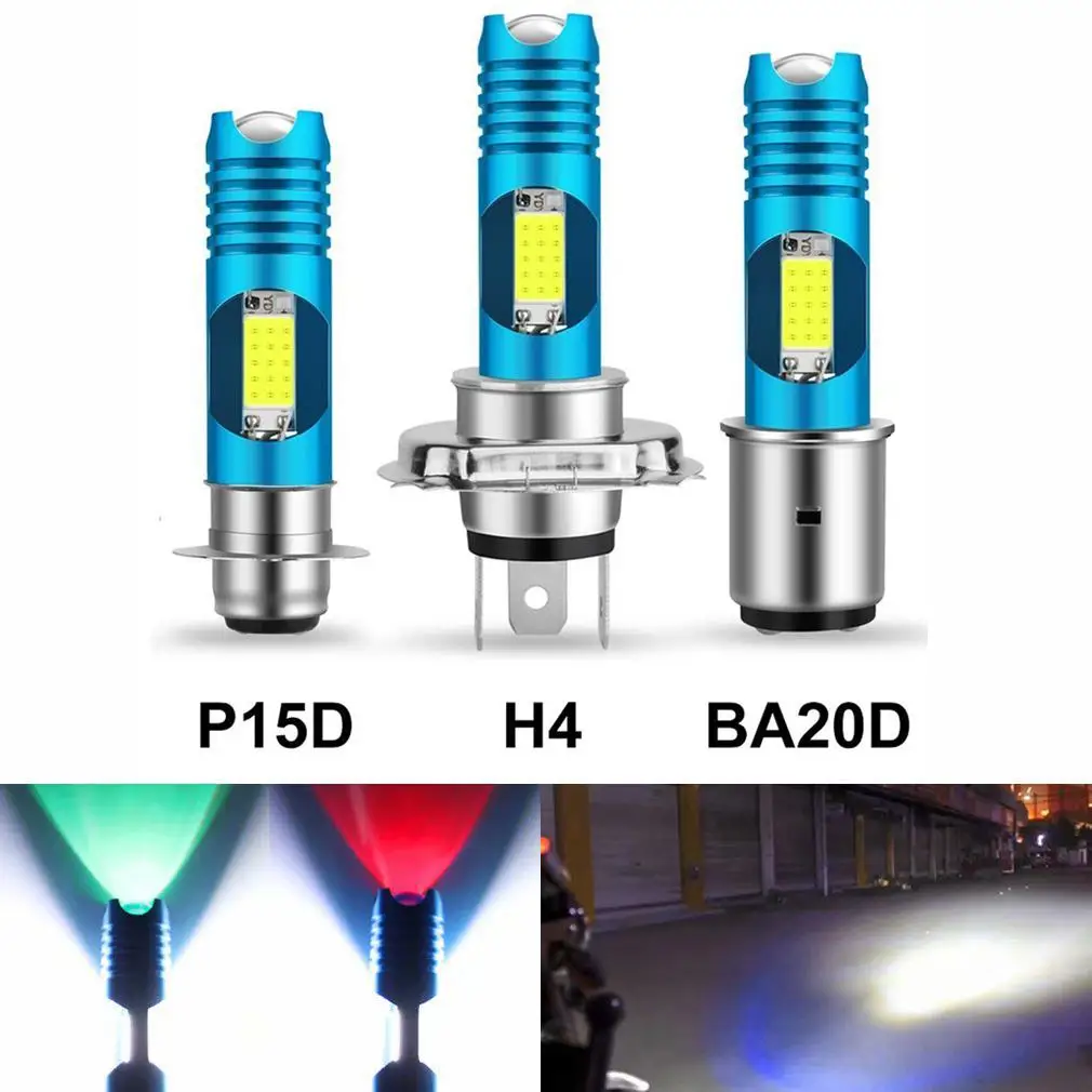 

Автомобиль Мотоцикл RGB фара H4 P15D BA20D высокая яркость светодиодные фонари HS1 мопед скутер мотоцикл ATV лампа луч света