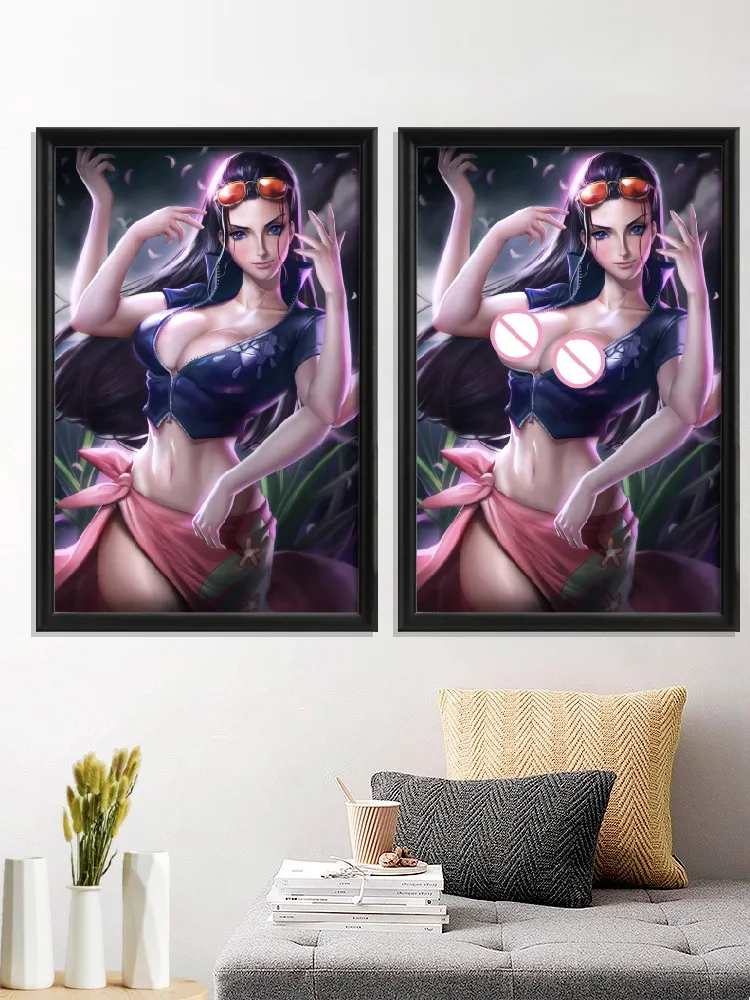 

Nico Robin Cartoon Anime Sexy Nude One Piece Japanese Kawaii Art-Poster Living-Room Picture Decor Home Custom Decoration Silk