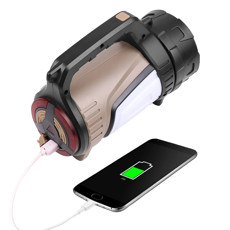 Satin Al XHP70.2 4 çekirdekli Yüksek Kaliteli Güçlü Led El Feneri Torch Powerbank 8800mah Dahili 18650 şarj Edilebilir Pil Kamp Feneri