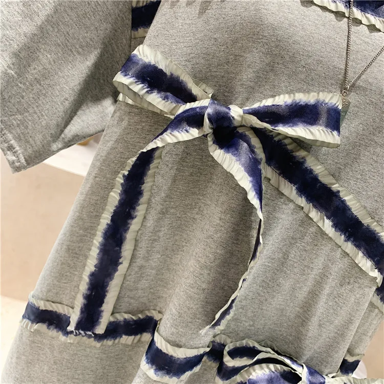 

Summer New Tshirt Women Cute Tops kawaii Lace Up Bows Loose Casual Woman T-Shirts Tees Streetwear BF Style Tees Women Tops SL164