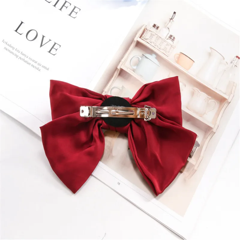 The New Oversized Double Layer Bow Barrette Multicolor Cotton Spring Clip Women Europe And America Popular Handmade Hair Acc |