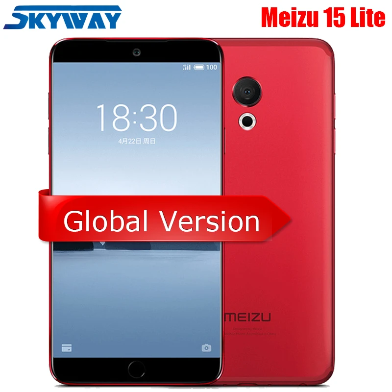 Meizu 15 Lite 4 ГБ 32 ГБ Смартфон Snapdragon 626 5,4" 1920x1080 P 3000 мАч аккумулятор отпечаток пальца