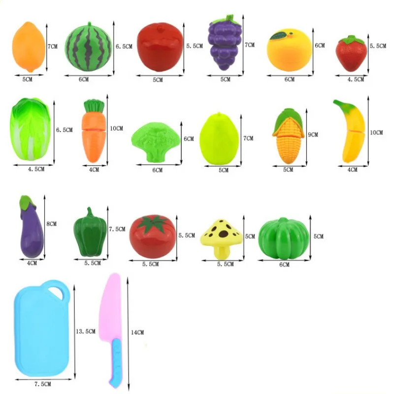 Пластиковые игрушки для малышей классическая кухня еды ролевые резка овощей