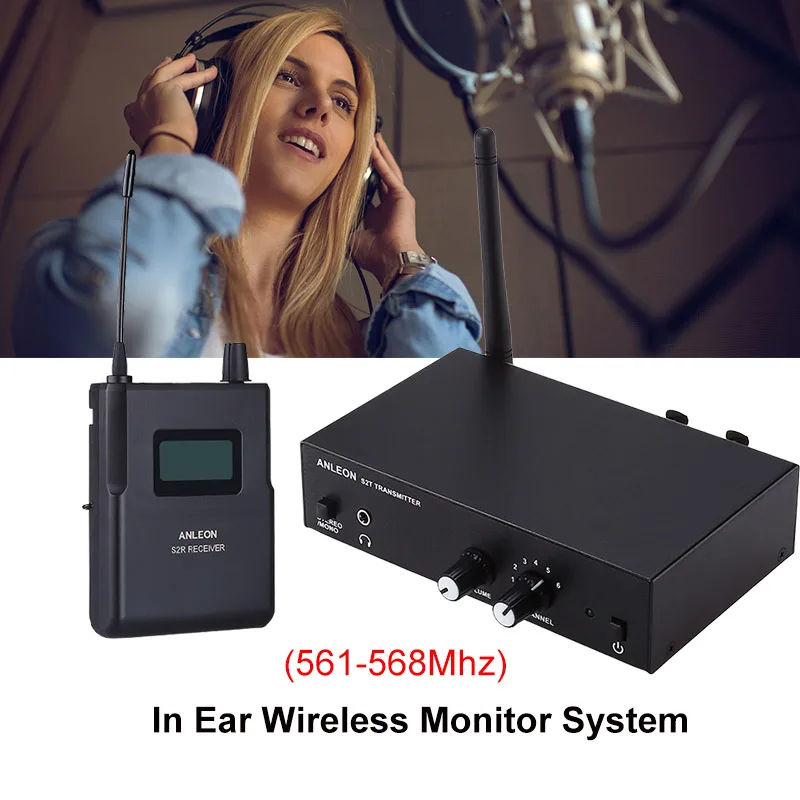 Для ANLEON S2 Беспроводная внутриканальная система монитора UHF стерео IEM система сценического мониторинга 561-568 МГц NTC антенна Xiomi