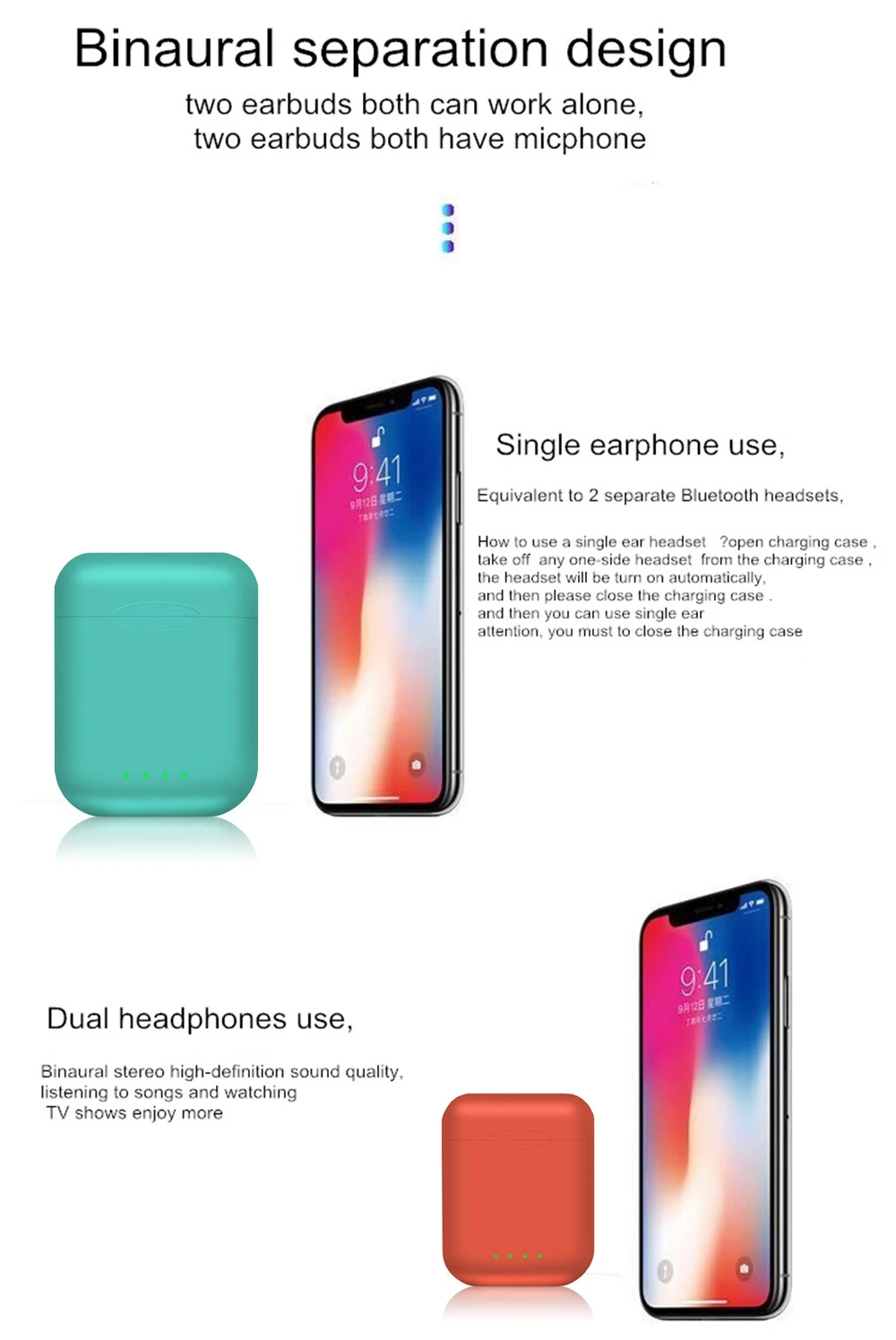 I88 оригинальные матовые беспроводные наушники, гарнитура Bluetooth 5,0, сенсорное управление, стереогарнитура, Беспроводная bluetooth, гарнитура с громкой связью