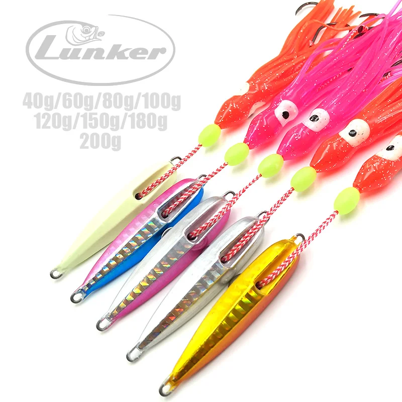 Металлическая морская приманка Lunker смолу для лодки 40 г 60 80 100 120 150 180 200 г|salt water