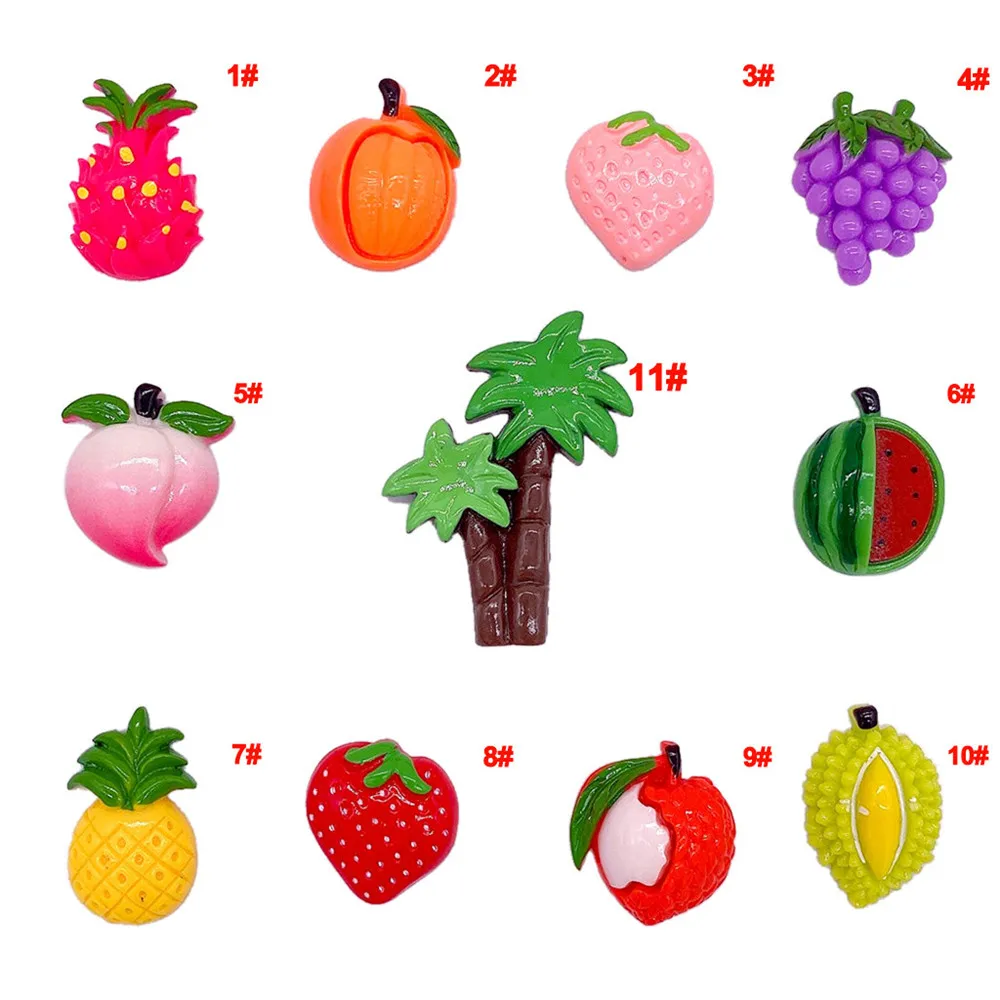 11 шт. поставки слаймов набор фруктов Украшения наполнитель для DIY изготовления