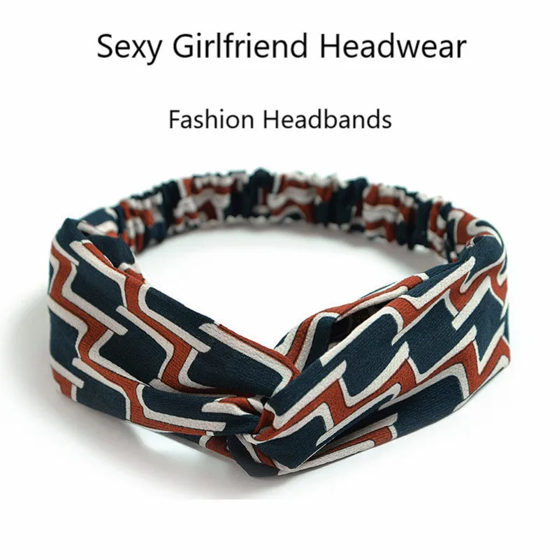 Повязка на голову женская шифоновая летняя осенняя мягкая в полоску |