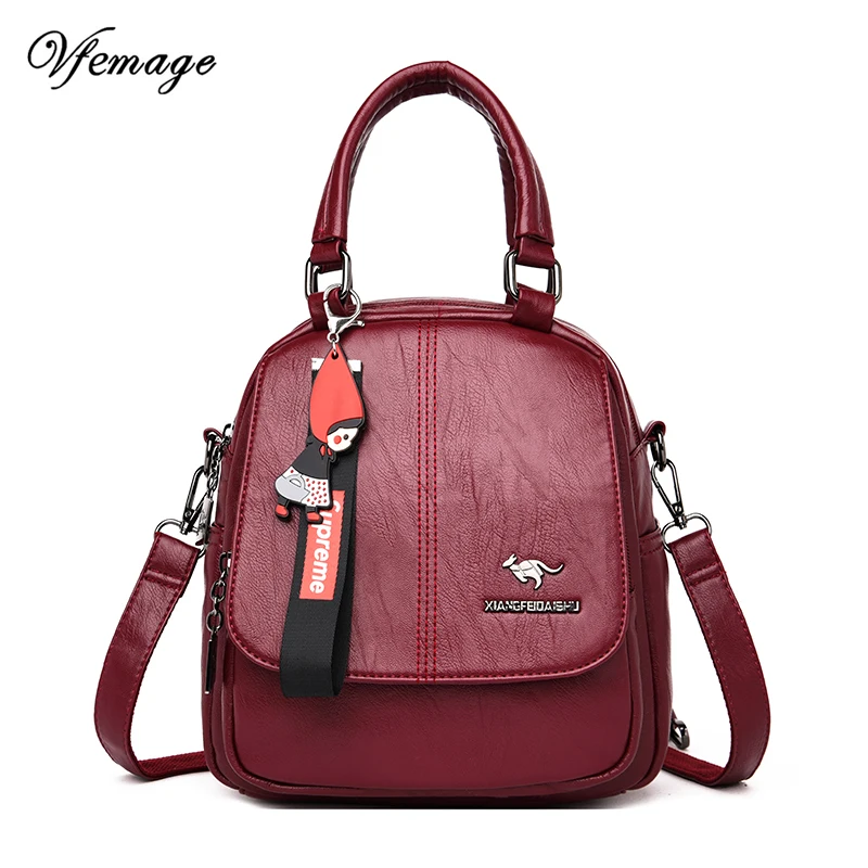 Vfemage женский рюкзак из искусственной кожи твердые сумки Модный Mochila Sac Dos 2019 | Багаж