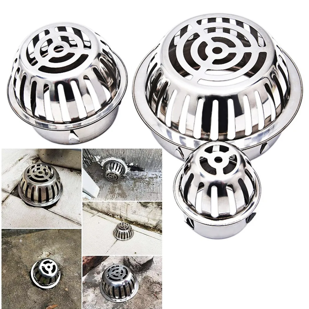 

Stainless Steel Balcony Roof Round Large Displacement Anti-blocking Floor Drain Outdoor Rain Bucket Drainage Floor Drain