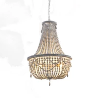 umeiluce retro wooden chandelier 35 lights pendant lamp for dining living room bedroom bar