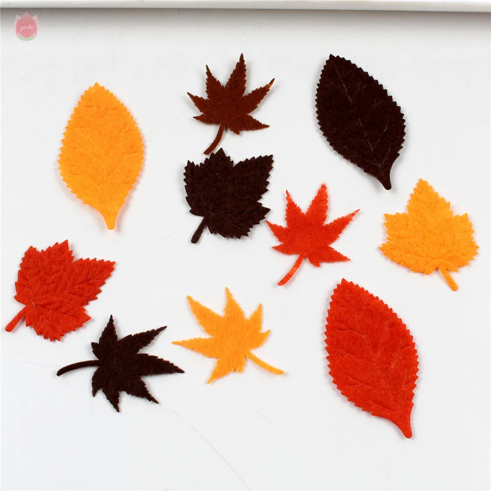 50 шт. нетканый материал кленовые листья имитация эвкалипта осенние свадебная